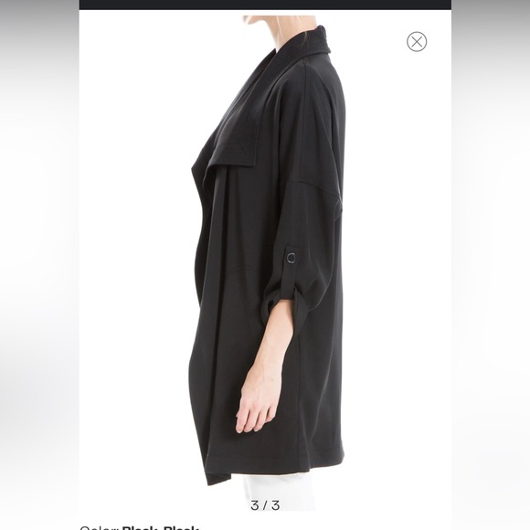 Max Studio Black flowy lightweight jacket size 1xl - Picture 4 of 15